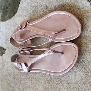 Tory burch rose gold sandals